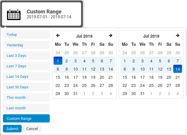 Data range selector