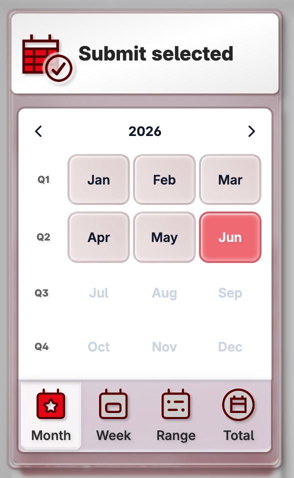 Date range selector