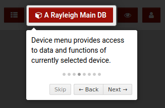 Device menu button.